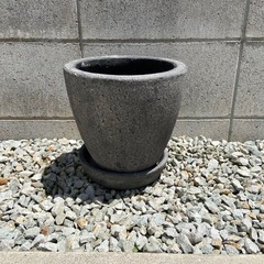 鉢植え 植木鉢 陶器 グレー おしゃれ  観葉植物 ガーデニング  の画像