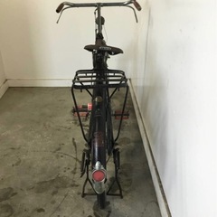 A-23 △ v 岐阜発/ 昭和レトロ/ 丸金自転車/ 26インチ/ ロードブレーキ/ 革サドル/ アンティーク/ 走行確認/ 現状品/ 管15k/ R7.6/24 △の画像