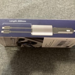 ⭐️120W 4in1 車載充電器 Type-C、ライトニングケーブル内蔵 新品 シガーソケット⭐️の画像
