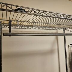 ドウシシャ　ルミナス　スチールラック　ワードローブ　高さ180cm 幅90cm 奥行き45cmの画像