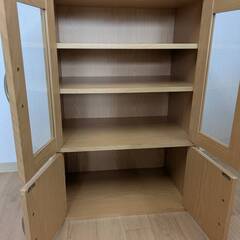木目調収納棚ナチュラルの画像