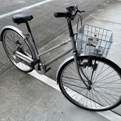 【大人用】整備済中古自転車   26型ジョイタウン   銀色 <自転車のオオムラ 静岡店>の画像