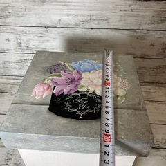 トールペイント　木箱　ボックス　ハンドメイド　蓋のデザイン沖昭子の画像