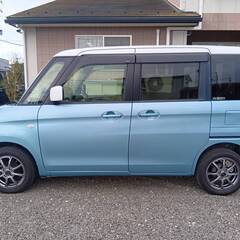 【車検２年付☆支払総額２３５，０００円】平成２５年　スズキ　スペーシア　X　2WD　水色＆白の２トーンカラー　走行距離98,000㎞の画像