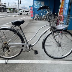   【大人用】整備済中古自転車 CBA27型カジュリー 銀色 <自転車のオオムラ 静岡店>の画像