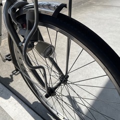 【大人用】整備済中古自転車 ナショナル 軽いアルミフレーム 24型アルフィット 銀色 <自転車のオオムラ 静岡店>の画像
