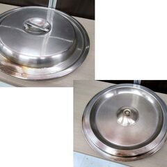 寸胴鍋 蓋付き 内径42cm 深さ28cm 両手鍋 メーカー不明 中古 調理器具 煮込み料理 業務用 厨房 苫小牧西店の画像