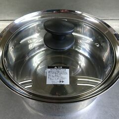 【無料】【美品】ステンレス製ガラス蓋付両手鍋　 ※受付終了になっていない限りは気長に募集中の画像