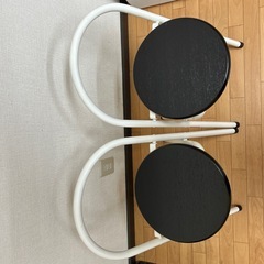 【中古美品】折りたたみカウンターチェア 木製座面×鉄製フレーム シンプルデザインの画像
