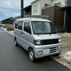 総額8.9万円★訳あり格安★ ★福祉車両スローパー★車椅子移動車★Tベル交換歴あり★オートマ★平成15年式 三菱ミニキャブバン 車いす移動車(U61V改)12.7万キロ シルバーの画像