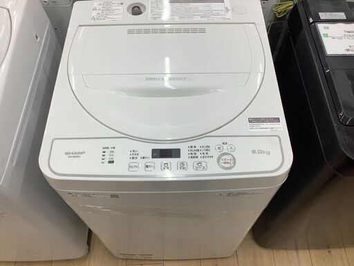 ☆ジモティ割あり☆ SHARP 洗濯機 6kg 19年製 動作確認／クリーニング