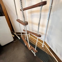 【武蔵小山店】ヴィンテージラダー 梯子 ウッド ロープ ディスプレイ 店舗 什器 ラダー はしご ハシゴ インテリア 避難の画像