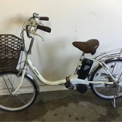 A-34 △岐阜発/パナソニックvivi/電動アシスト自転車/20インチ/３段変速/バッテリー6.6Ah/充電器なし/カゴ割れあり/現状品s1.2/R6.11/3△の画像