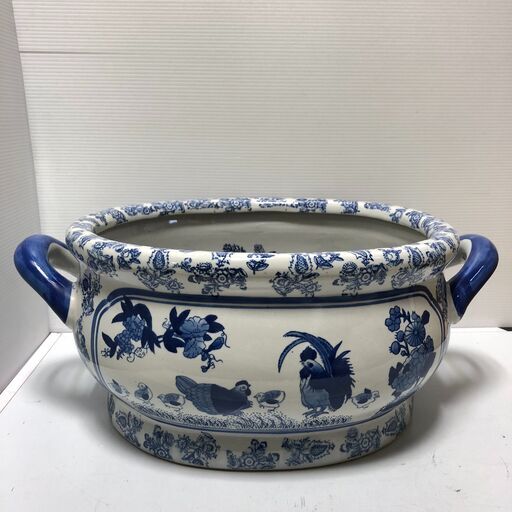 辰砂ドラ大鉢 切立ドラ鉢（5寸／約15cm）呉須 ・外鉄 （07） | 出西窯 on-line