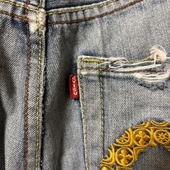 定価4.5万円　EVISU ダメージデニム　32の画像