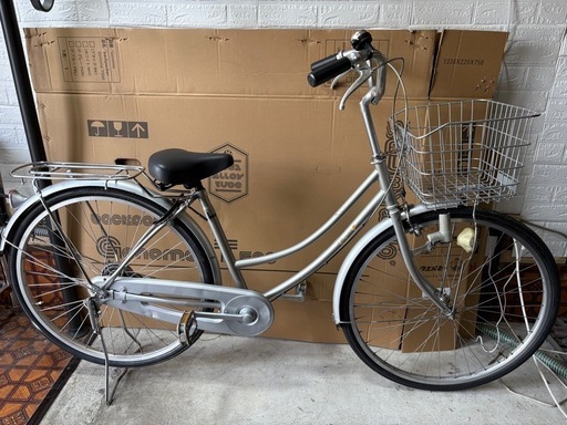 26インチ　シングルギア　ママチャリ　リユース車両