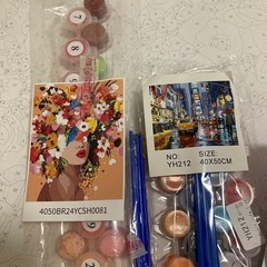 おもちゃ　
塗り絵キット　パズル塗り絵　 女性の顔と花 街の画像