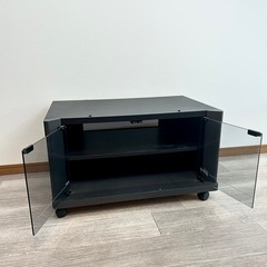 SHARP テレビ台 ブラック キャスター付き 動かせる 黒 ローボードの画像
