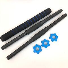 stp-3330　ダンベル＆バーベル　30kg　欠品あり　黒×青　筋トレ　重さ調整可　可変式　エクササイズ　トレーニングの画像