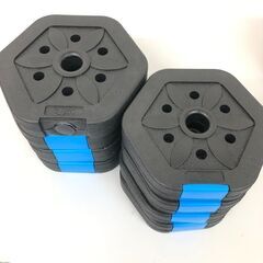 stp-3330　ダンベル＆バーベル　30kg　欠品あり　黒×青　筋トレ　重さ調整可　可変式　エクササイズ　トレーニングの画像