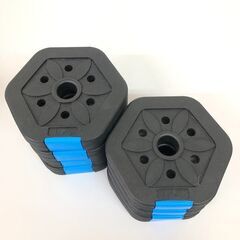 stp-3330　ダンベル＆バーベル　30kg　欠品あり　黒×青　筋トレ　重さ調整可　可変式　エクササイズ　トレーニングの画像