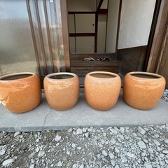 火鉢4個セット　昭和レトロの画像