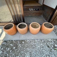 火鉢4個セット　昭和レトロの画像
