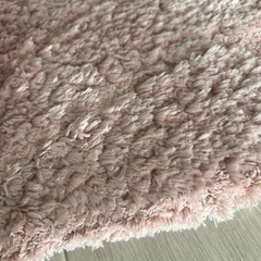 美品　フランフラン　ラグ　ピンク　ラメ　毛長の画像