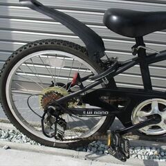E418★8500円★整備済み 中古子供自転車 【黒　20インチ 】の画像