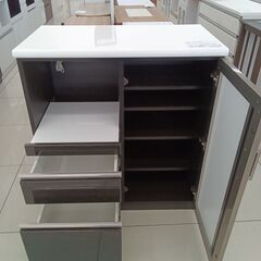 ★リユースのサカイ日立店★HJ7344 NITORI レンジ台 ブラック H100×D50×W90 クリーニング済み の画像