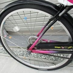E423★9000円★整備済み 中古子供自転車 Panasonic【24インチ　黒 】の画像