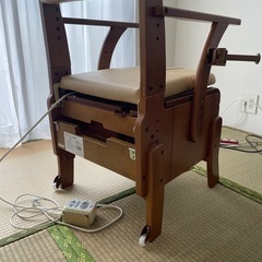 【介護用】家具調ポータブルトイレ（便座ヒーター付）の画像