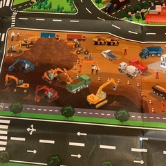 ミニカー用プレイマット 道路デザイン マット　子供　車　おもちゃの画像