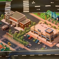 ミニカー用プレイマット 道路デザイン マット　子供　車　おもちゃの画像