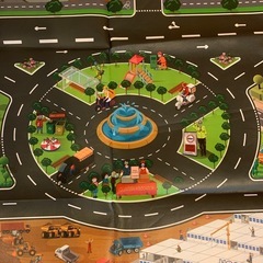 ミニカー用プレイマット 道路デザイン マット　子供　車　おもちゃの画像