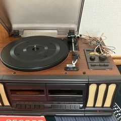 昭和レトロCOLUMBIA／GP W14一体式オーディオ超レア品現状品、ジャンクの画像