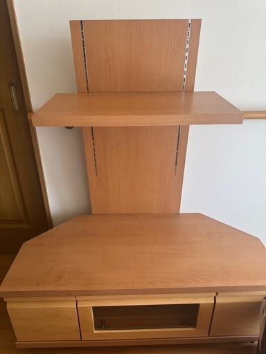 天然木コーナー付きテレビ台　キャスター付き本体 天然木コーナー付きテレビ台 キャスター付き本体