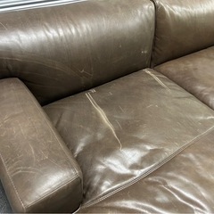 訳あり★クラッシュゲート　tabu toto sofa カウチソファ　オイルレザーの画像