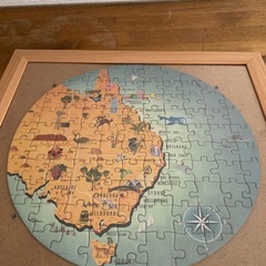 オーストラリア地図　パズルとフレームの画像