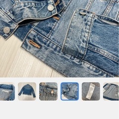 【秋】デニムジャケット ワイドスリーブデニムジャケット レディースの画像