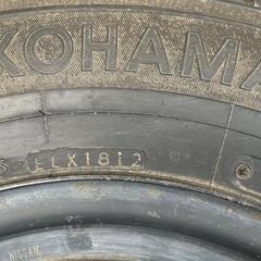 ヨコハマRY52 195/80R15 キャラバン純正鉄ホイール4本の画像