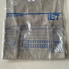 鉄道グッズ E7系 北陸新幹線 Tシャツ 120 サイズ グレー 半袖 未使用自宅保管品  の画像