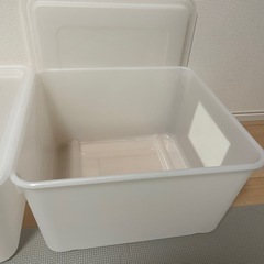【受付終了】ふた付き収納ボックス　2セットの画像