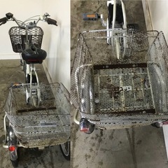 A-37 △ 岐阜発/ パナソニック/ 電動アシスト三輪自転車/ スイングあり/ 3段変速/バッテリー8Ah/充電器なし/走行確認/現状品/管30s/ R6.12/21△の画像