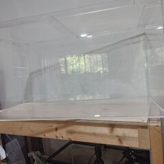 【中古美品】90cmアクリル水槽（900×450×450mm）　水槽台（手作り）付属の画像