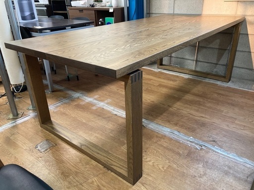 IKEA テーブル モールビロンガ 幅220cm 木目 中古