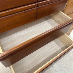 ★リユースのサカイ高崎店★TJ12448  整理ダンス 茶 H133×D45×W80.5 クリーニング済みの画像