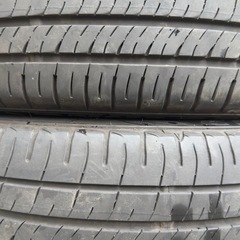 【良品】155/65R14 75S EC204 ダンロップ　アルミホイール付き夏タイヤ　軽四　軽トラの画像