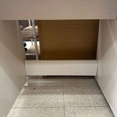 ★リユースのサカイ高崎店★TJ12449  学習机 アイボリー H73×D57×W95 クリーニング済みの画像