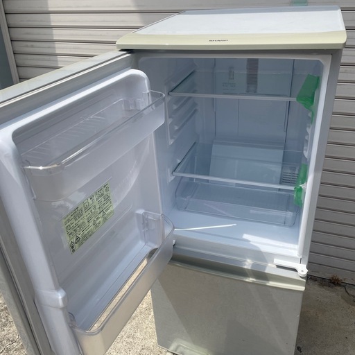 中古品 2ドア 冷蔵庫 SHARP 137L SJ-D14C-S (ならまる※プロフ